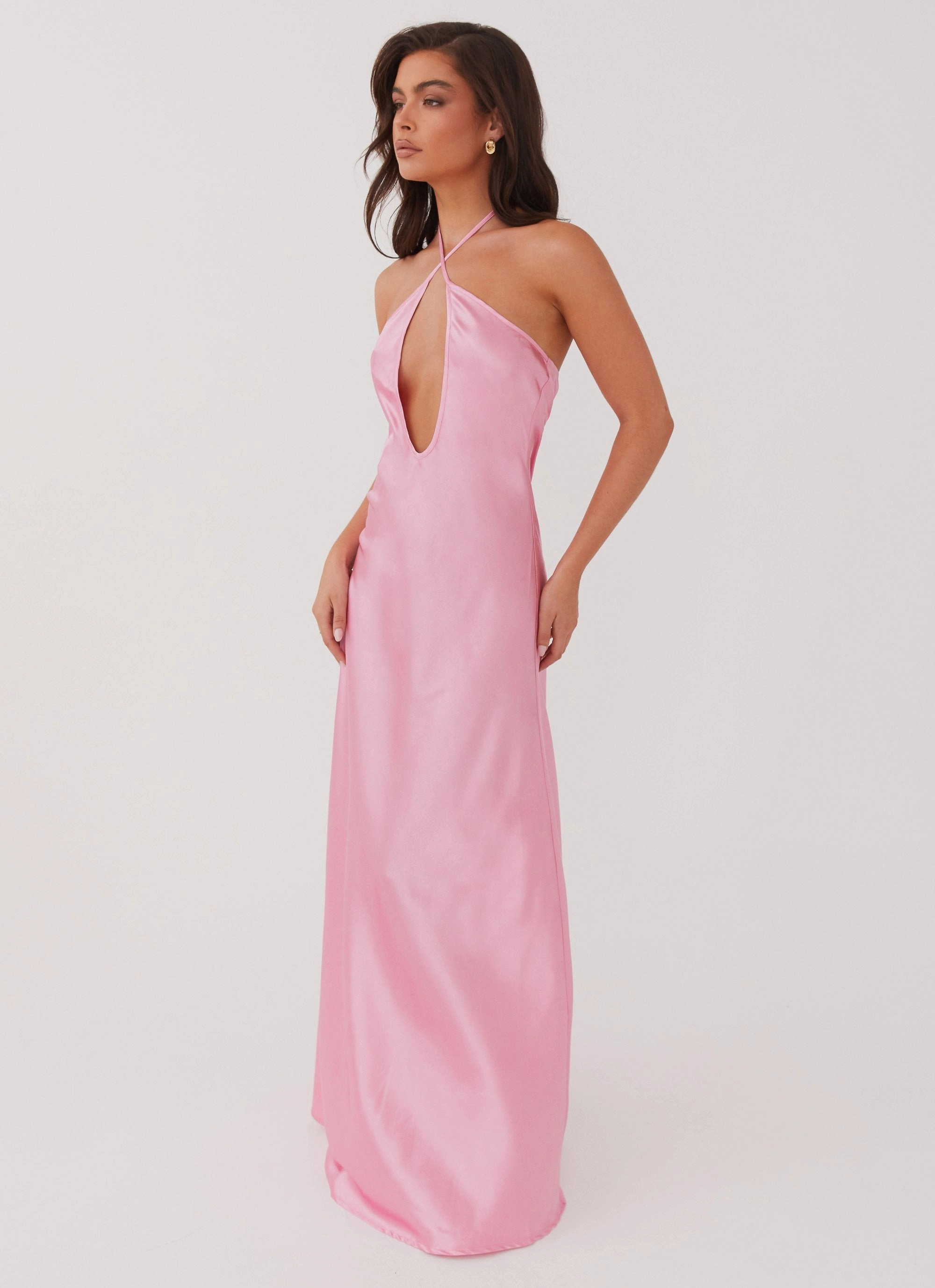 Mid Season Sheer Layer Noir Symphony Maxi Dress - Pink