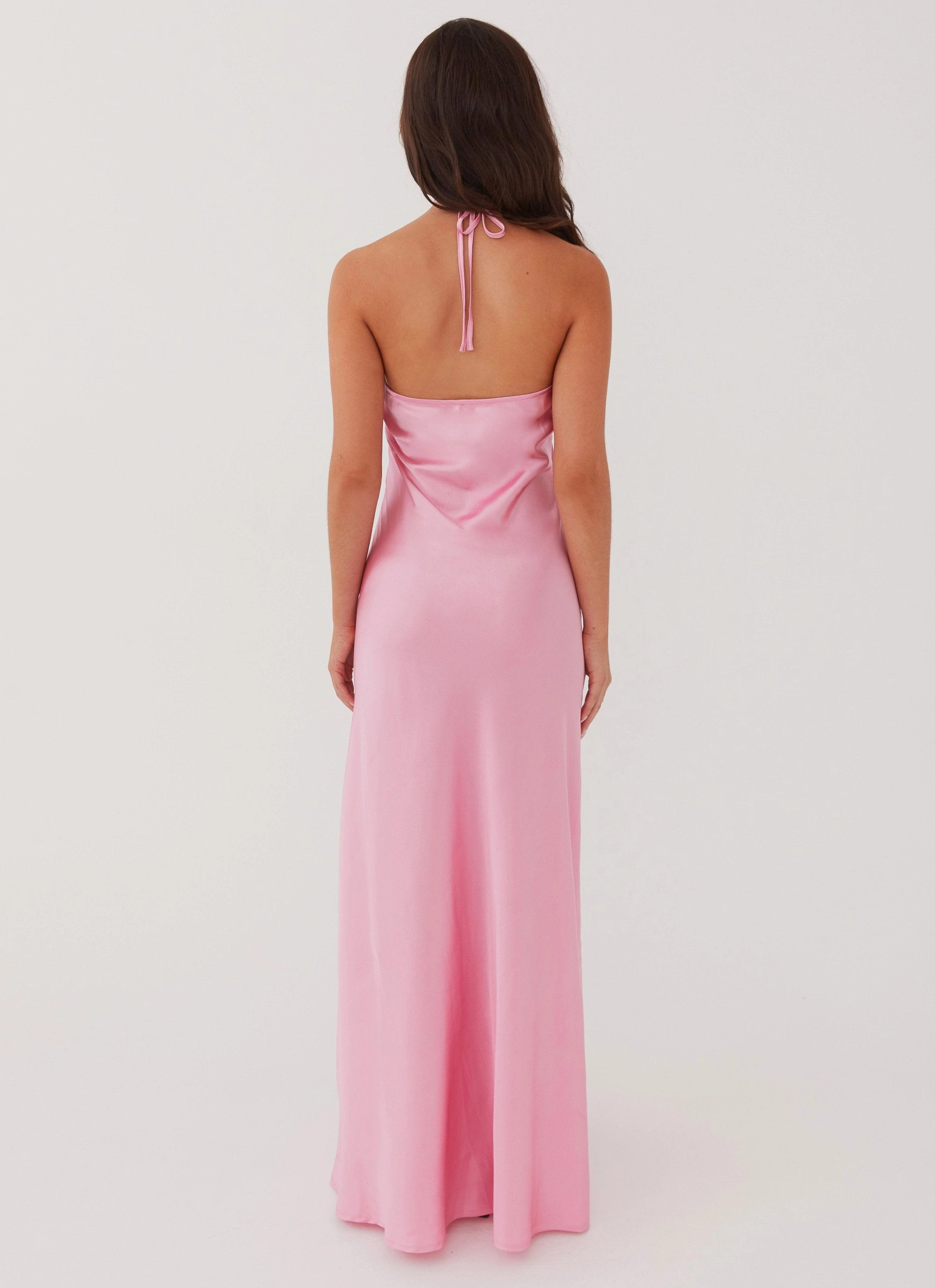 Noir Symphony Maxi Dress - Pink Flattering Cut Minimal Core