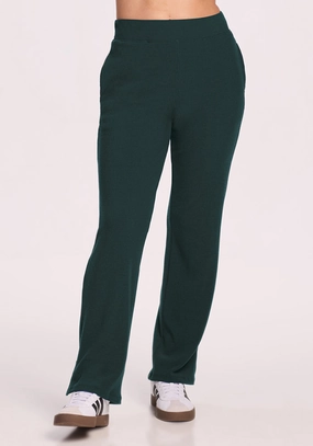 Luca Ribbed Pants - Deep Timber Side Pockets
