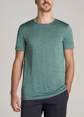 Casual Blouse AllDay Comfort Design A.T. Performance MODERN-FIT Athletic Jersey Tall Tee in Green Mix