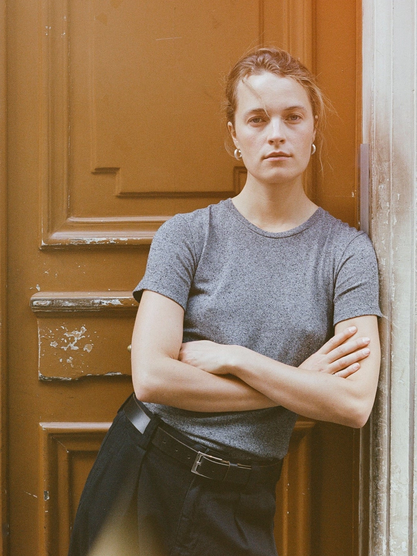 Classic Tee, Regen Silk Noil Jersey, Charcoal Comfy Choice