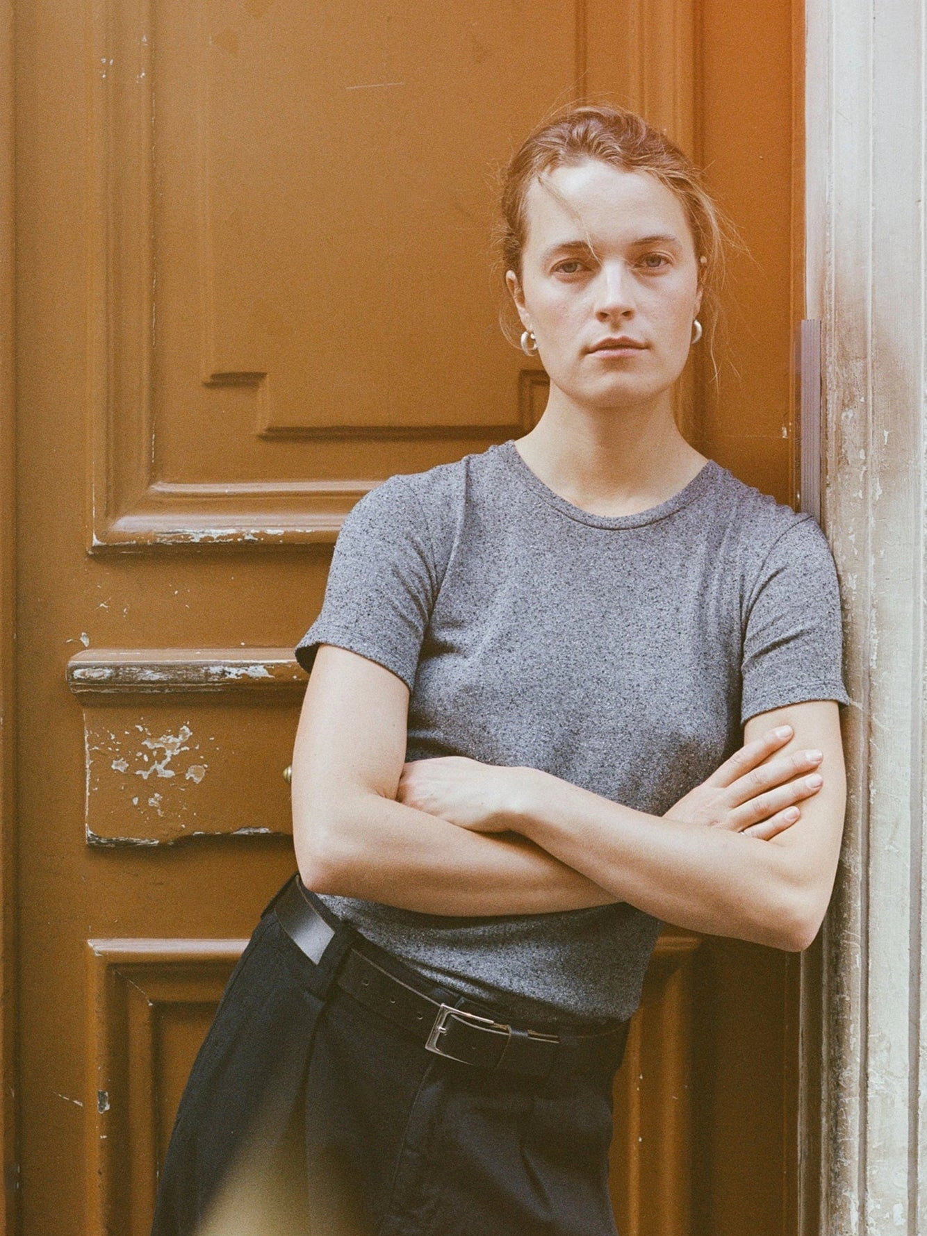 Everyday Look Street Ready Classic Tee, Regen Silk Noil Jersey, Charcoal