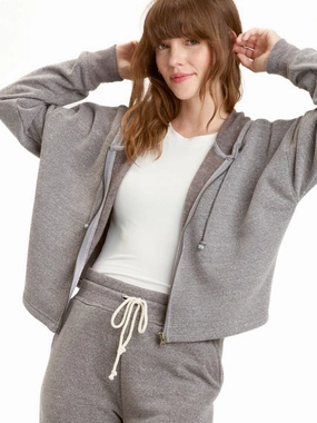 Venetia Crop Hoodie Stretch Fit Noise Free Fabric