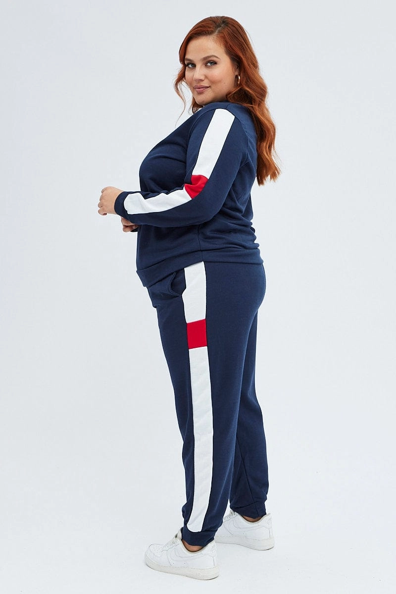 Multi Track Pants Contrast Elastic Waist Relaxed Odor Control Tech