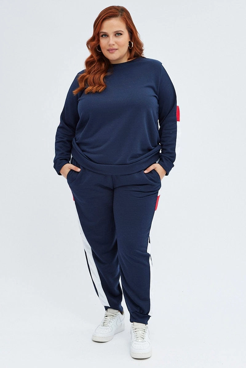 QuickReleaseFastenings Multi Track Pants Contrast Elastic Waist Relaxed