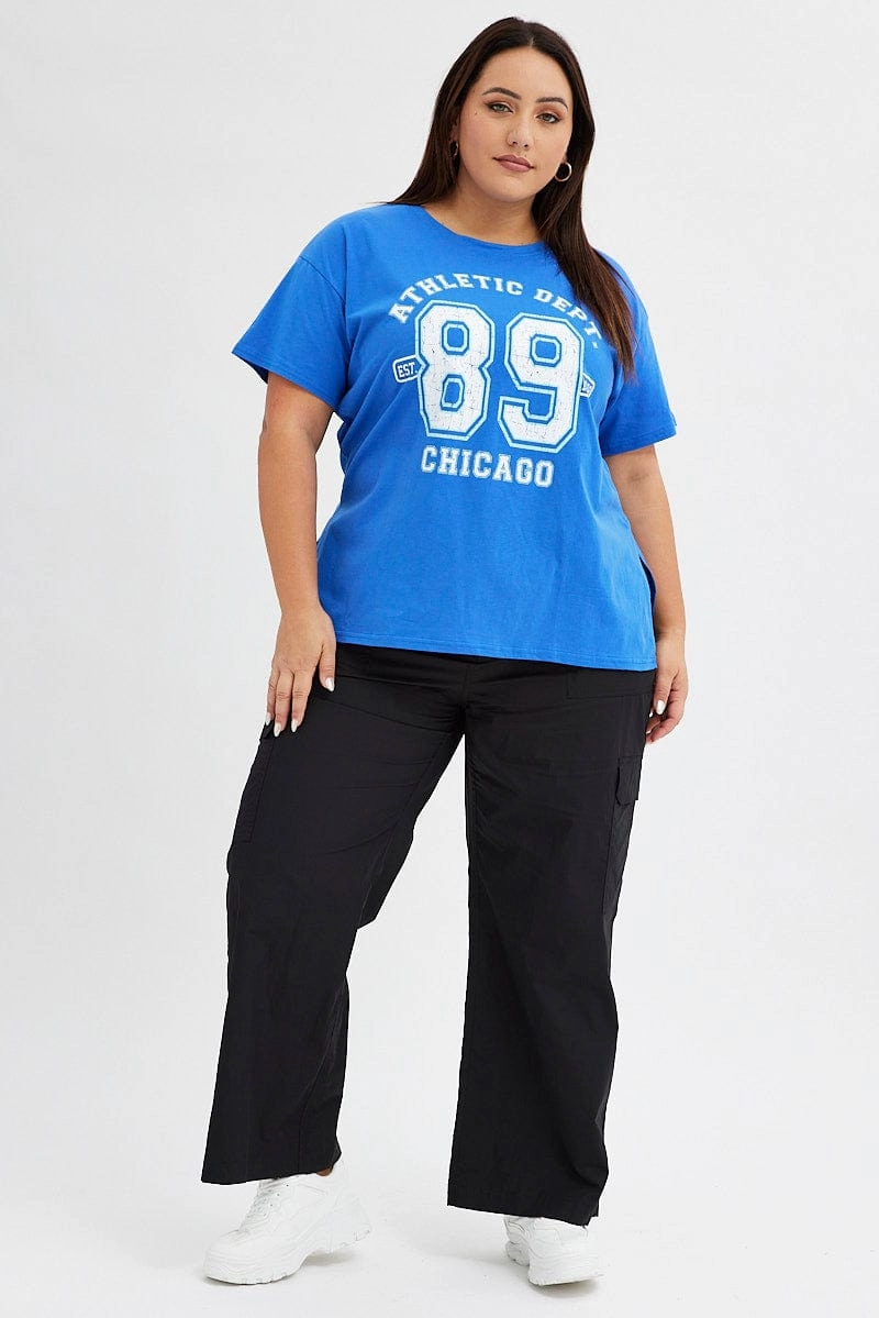 Tubular Knit Structure Wedding Blue Graphic T-shirt 98 Athletic Dept Cotton Jersey