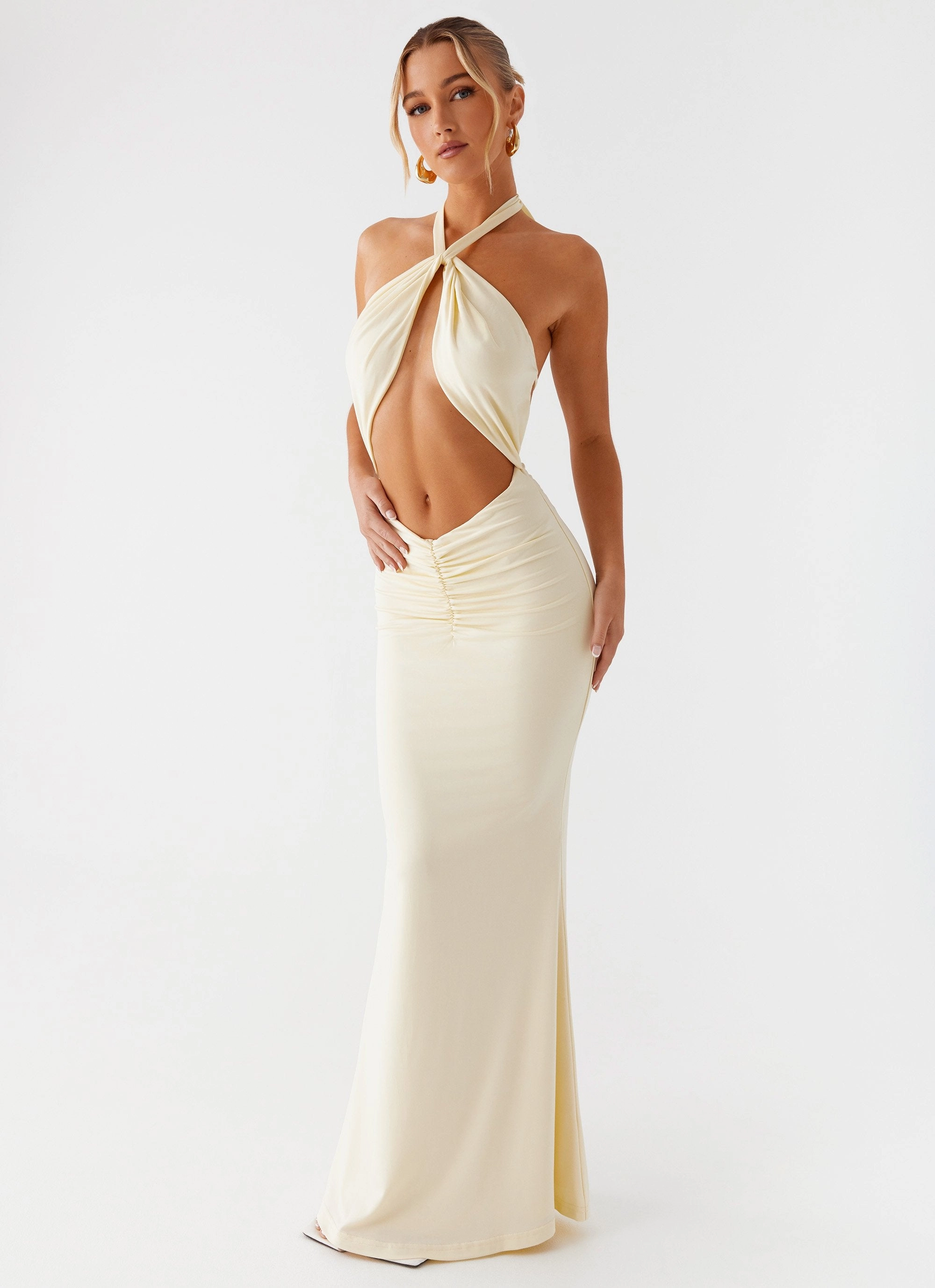 Double Take Maxi Dress - Yellow BiasCutSilhouette