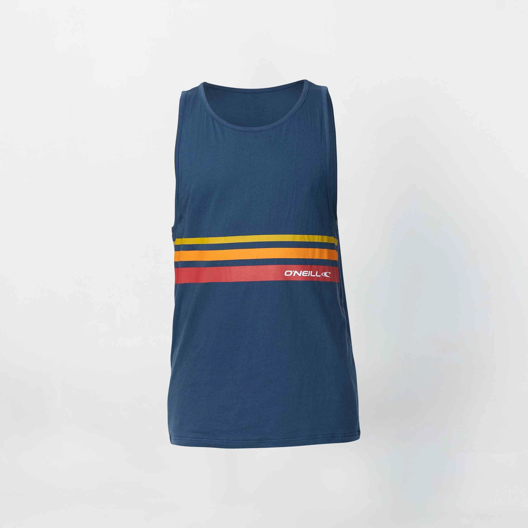 Timeless Style O'Stripe Singlet - Navy
