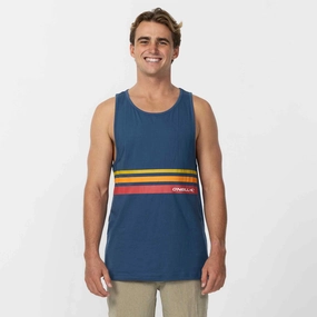 O'Stripe Singlet - Navy Bright Color