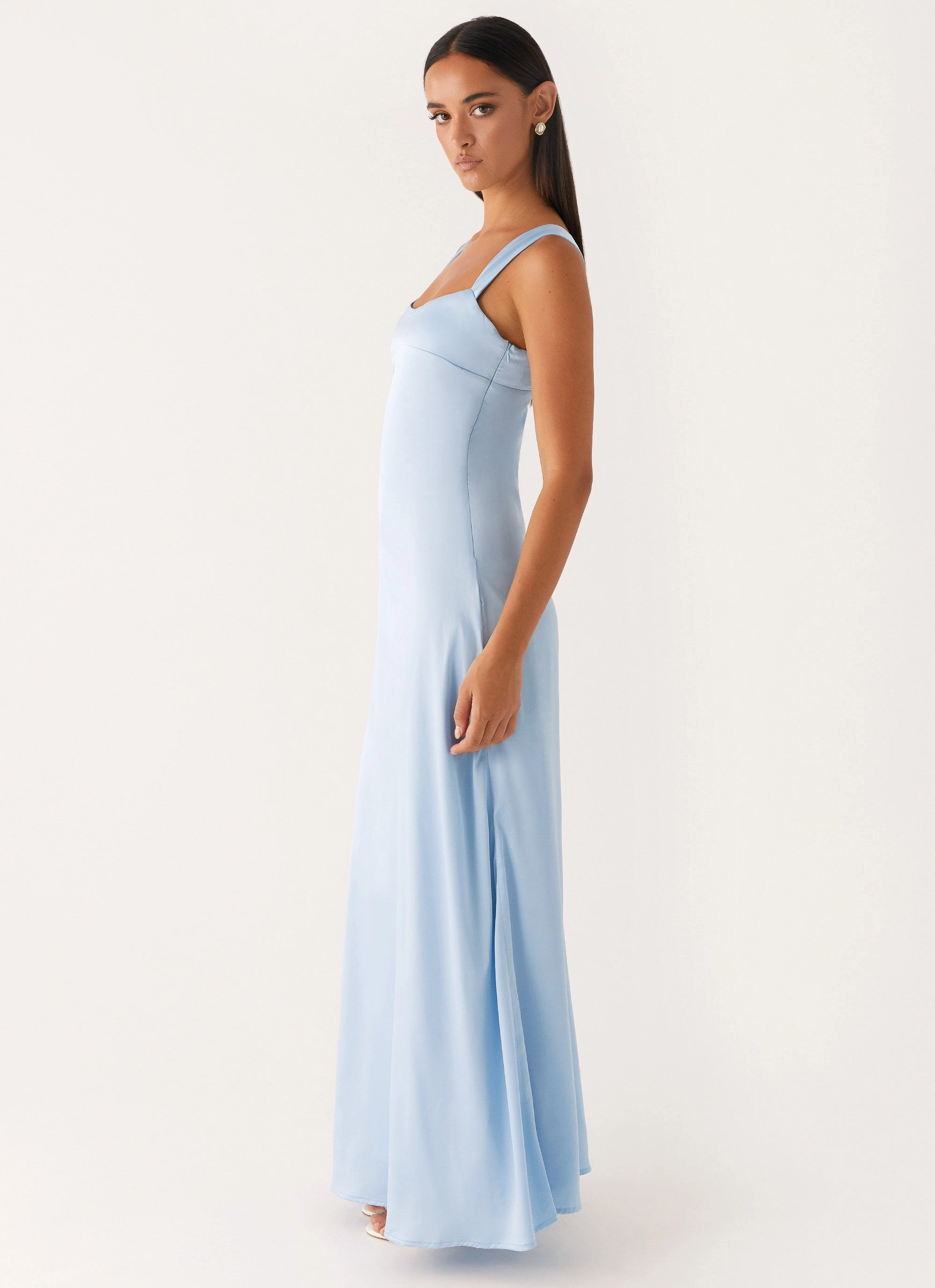 Odette Satin Maxi Dress - Blue All-Occasion Wear