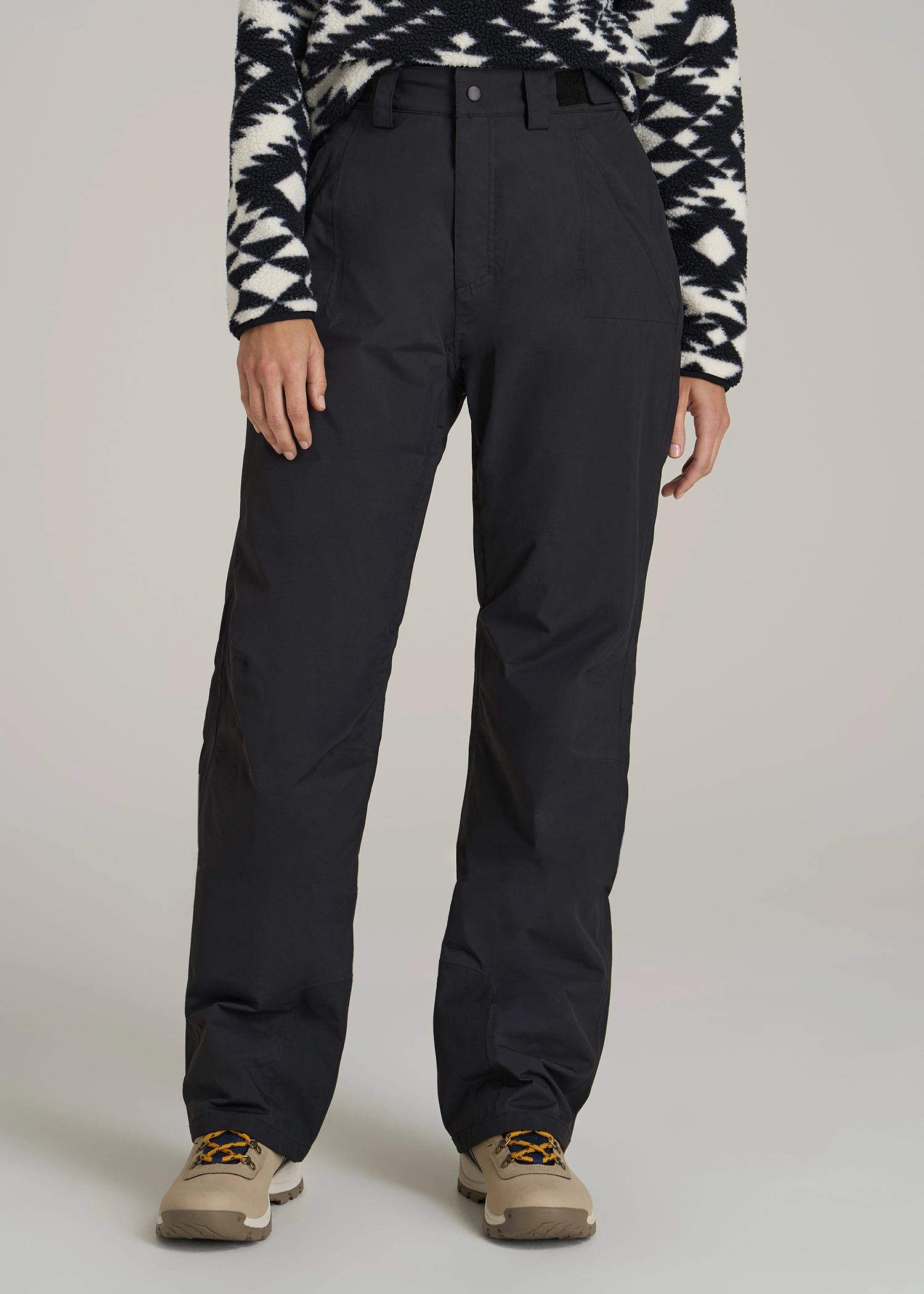 All Day Comfort Snow Pants for Tall Women in Black