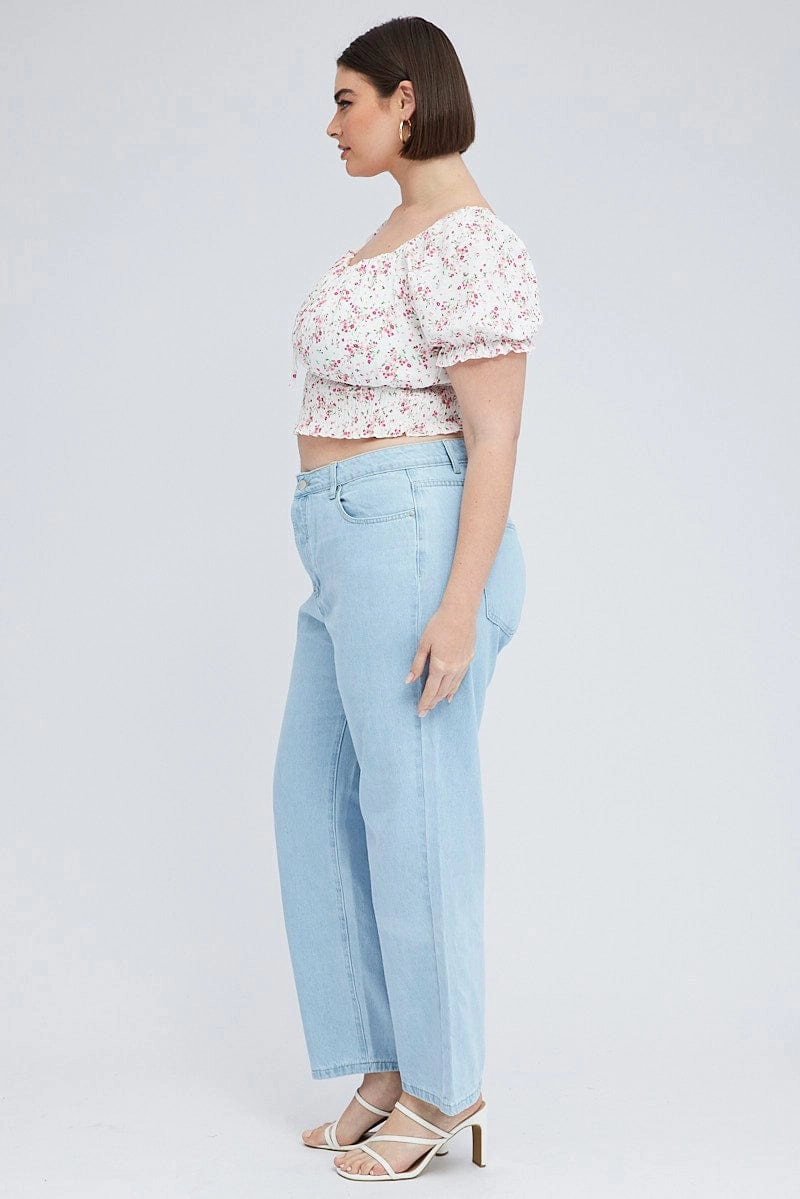 Denim Mom Jeans High Rise Raw Hem Design