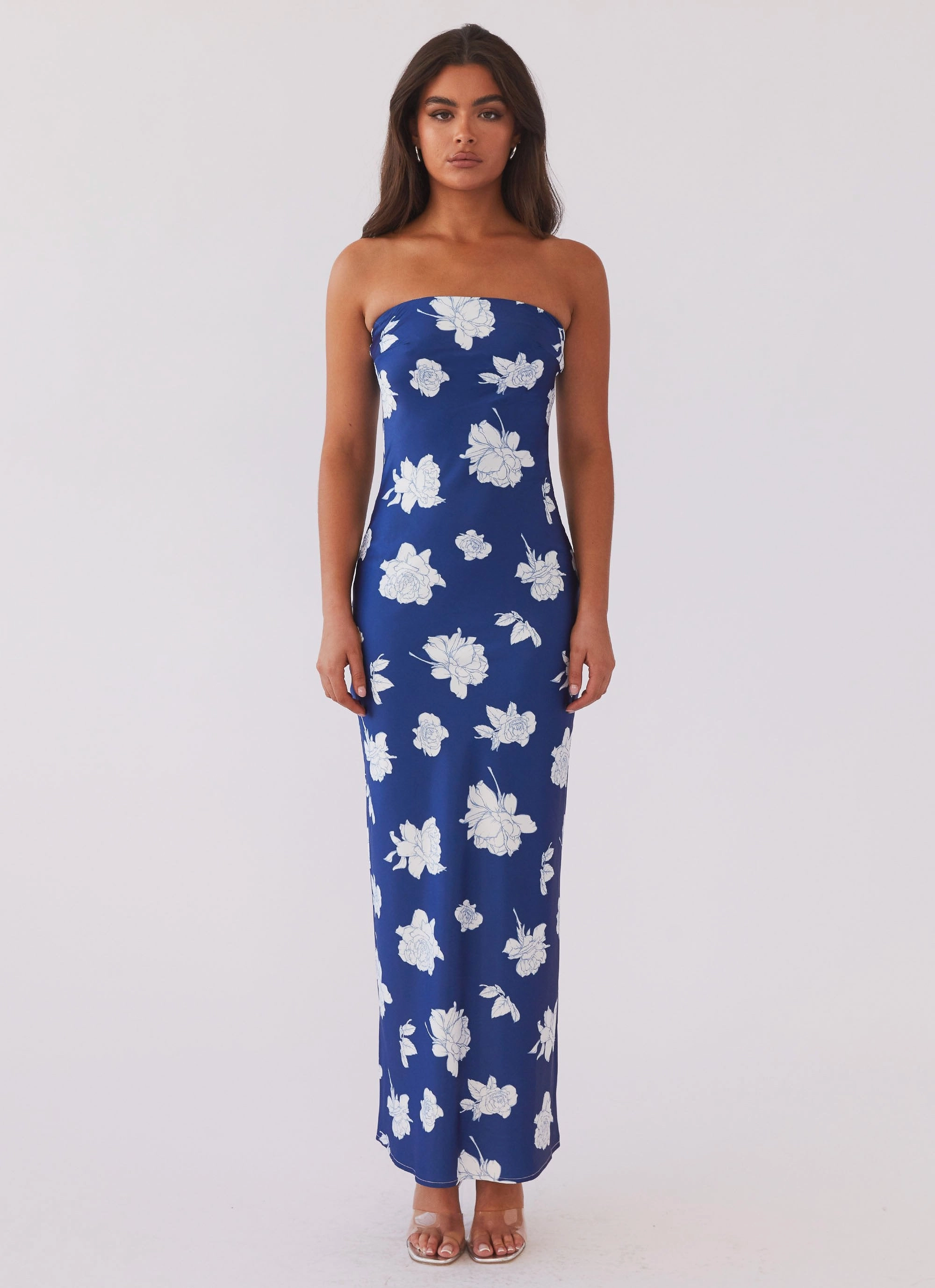 Sage Detail What I Want Maxi Dress - Navy Flora