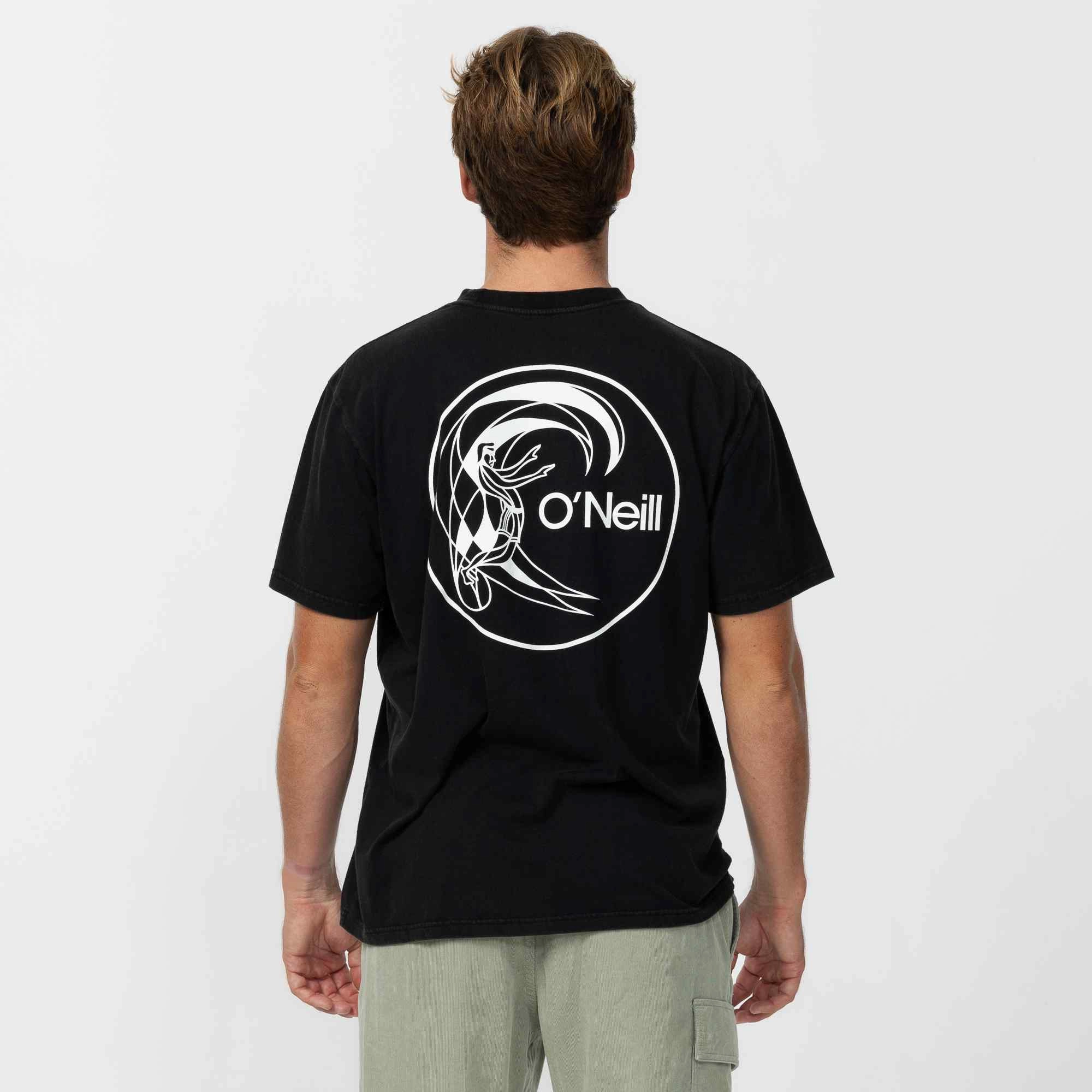 Everyday Trend Durable Colorfast Finish OG Circle Surfer T-Shirt - Black