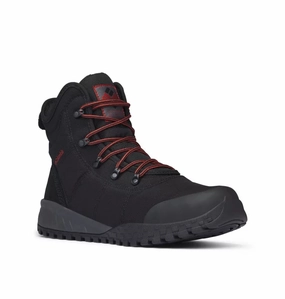 Rock Star High Traction Trail Runner Columbia Men??s Fairbanks? Omni-Heat? Boot - Black/Rusty