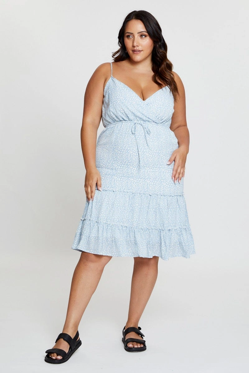 Geo Print Skater Dress V-neck Sleeveless Timeless fitted silhouette Smart Layer Wear