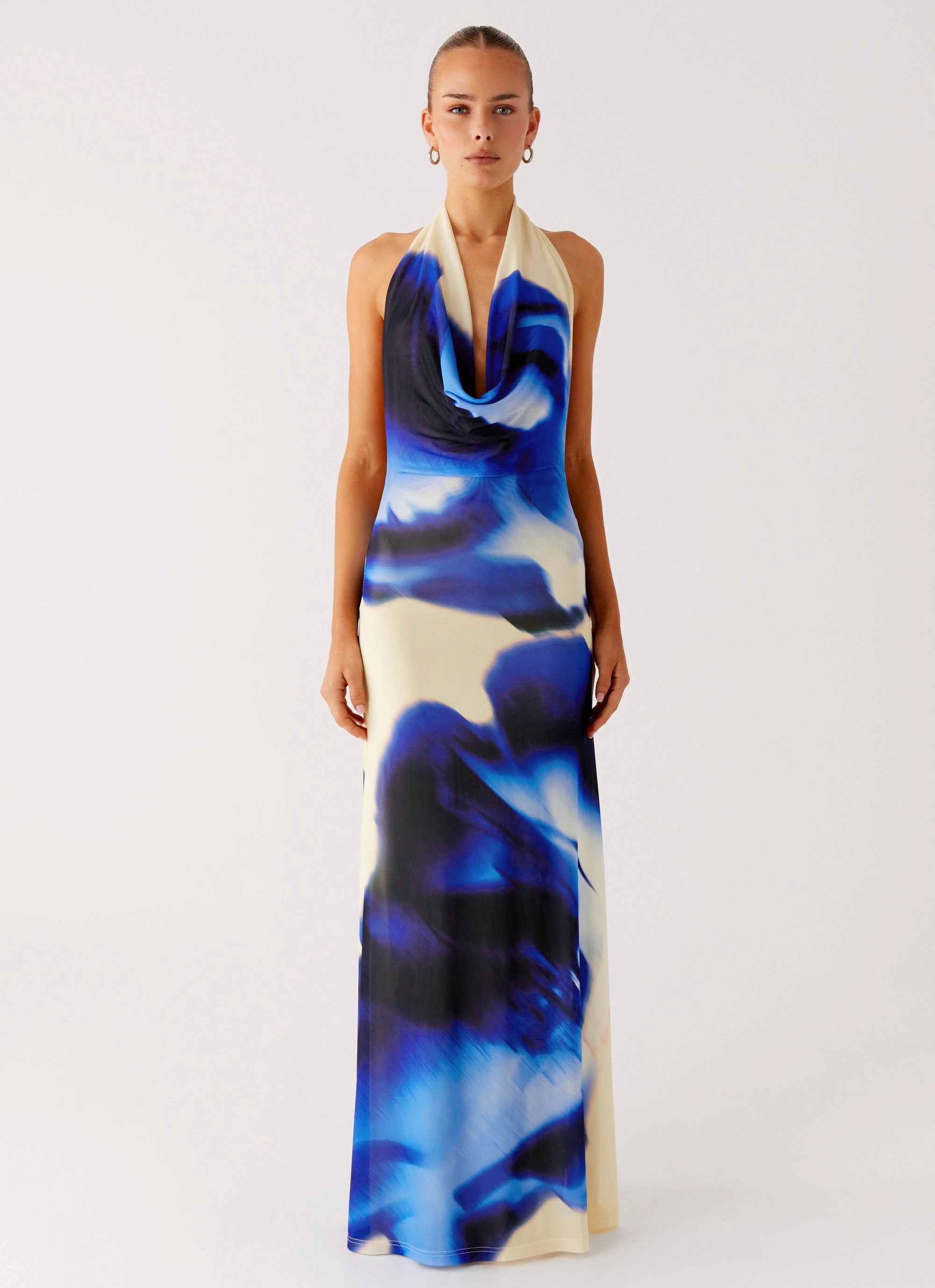 Fluid Cut Only A Feeling Cowl Neck Maxi Dress - Heirloom Floral