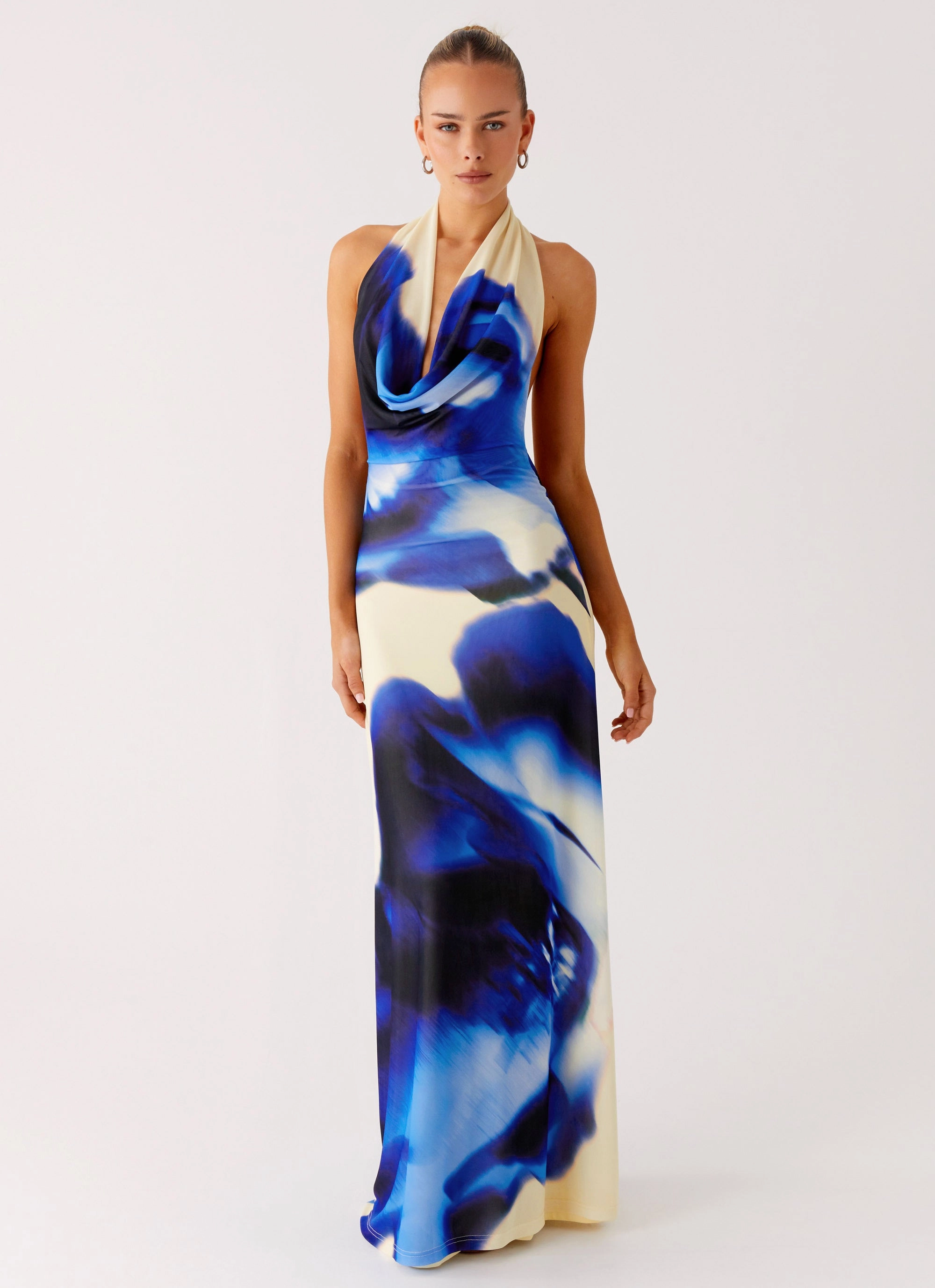 Urban Line Party Safe Only A Feeling Cowl Neck Maxi Dress - Heirloom Floral