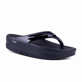 Oofos Women's OOmega OOlala Sandal - Black Stable Step