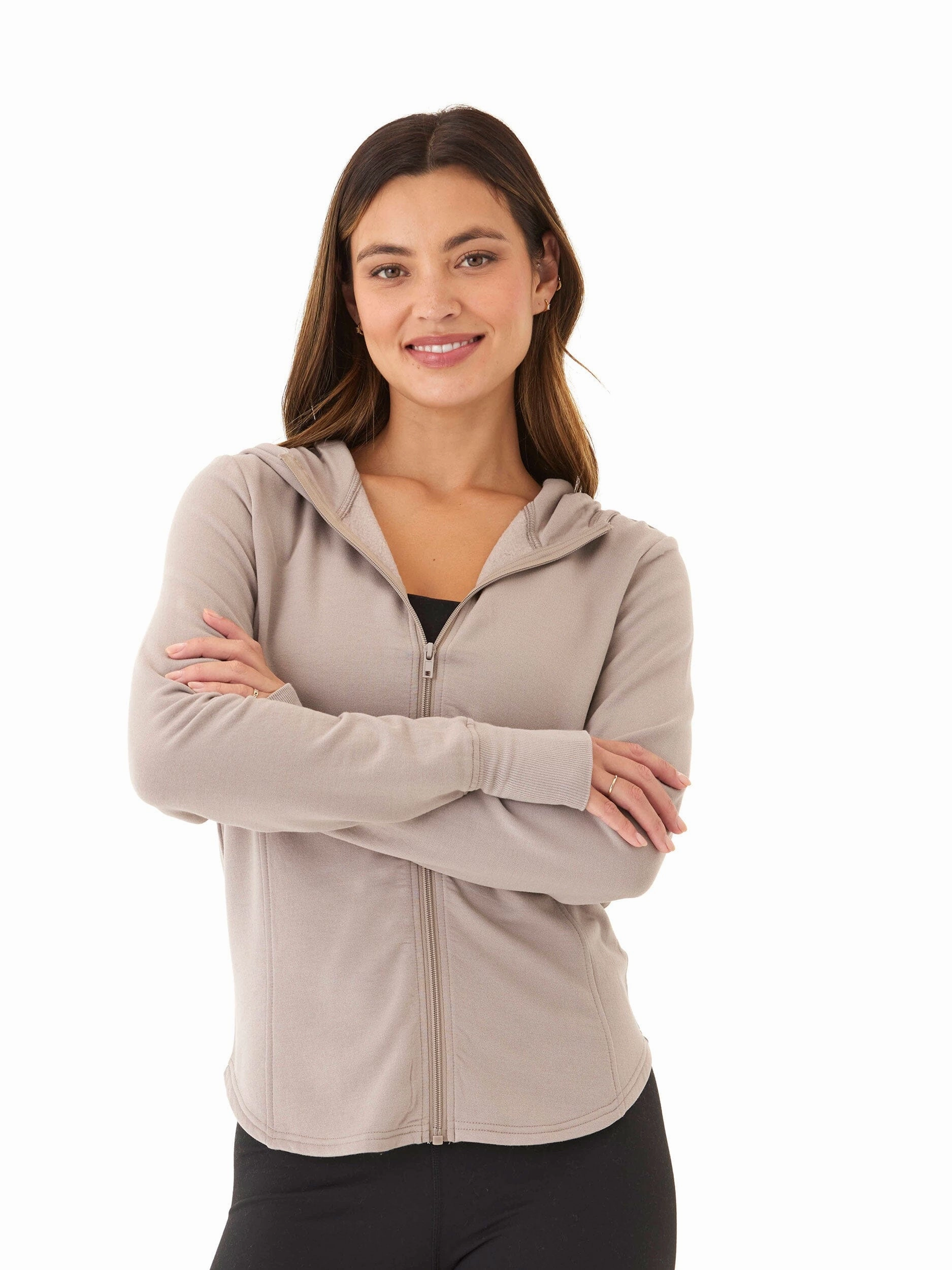 Layer Up Style Ophelia Feather Fleece Zip Hoodie