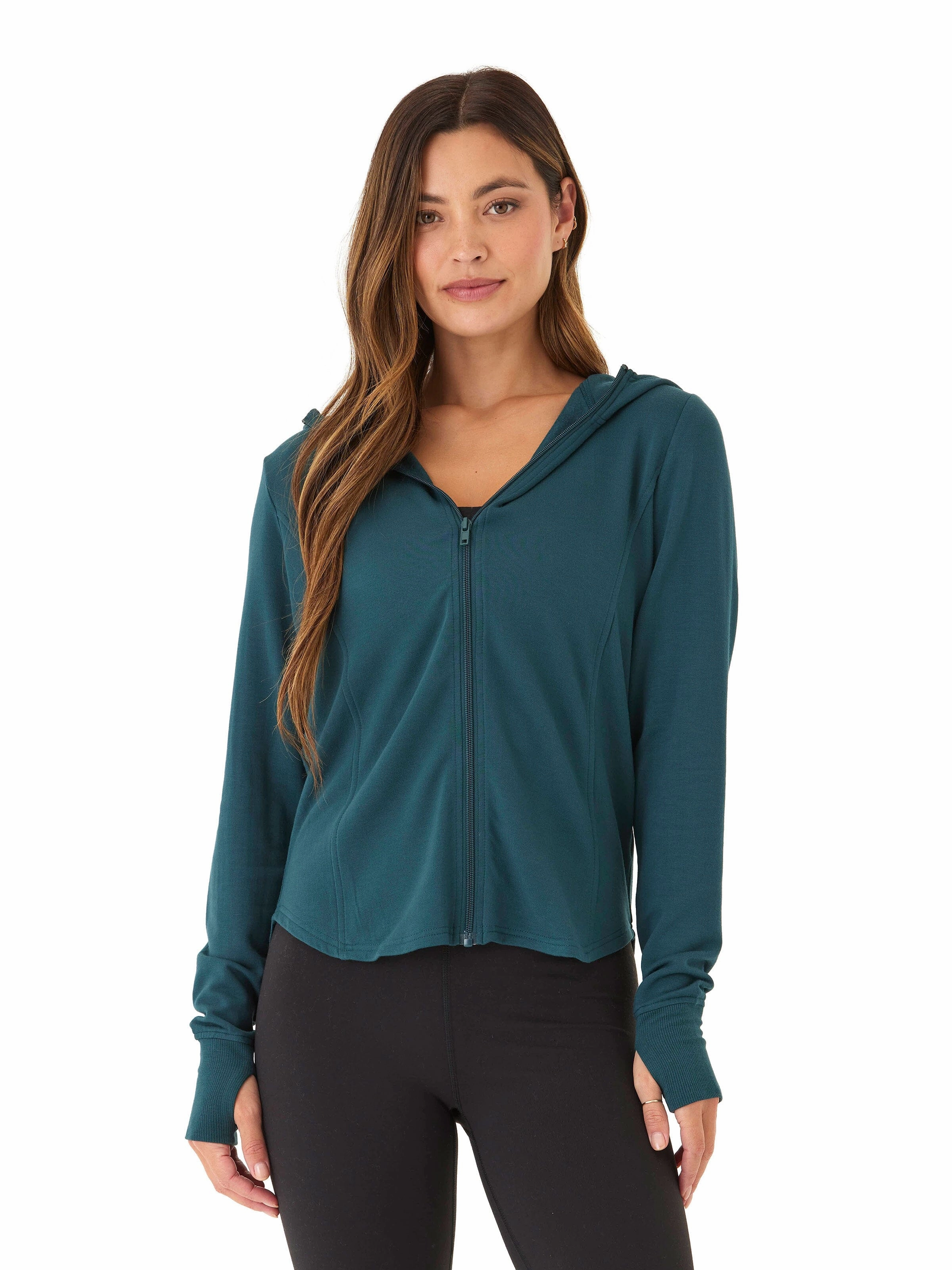 QuickDryFinish Relaxed Layers Ophelia Feather Fleece Zip Hoodie