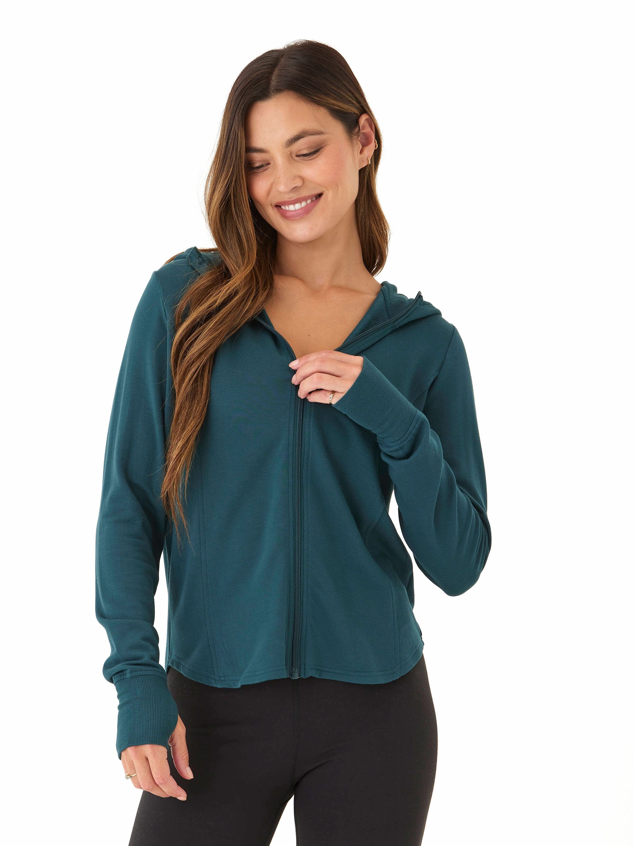 Ophelia Feather Fleece Zip Hoodie All Day Layering
