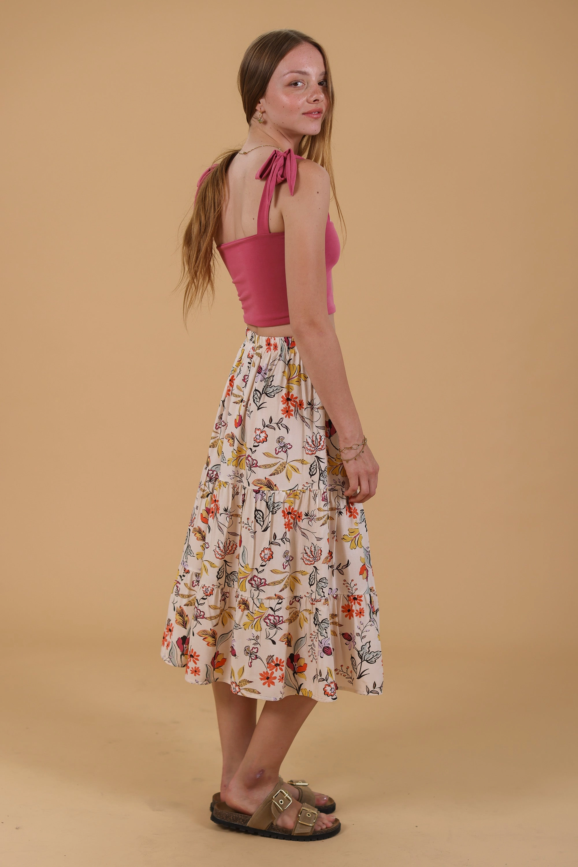 Skirt Martha Pastel Floral tech fabric