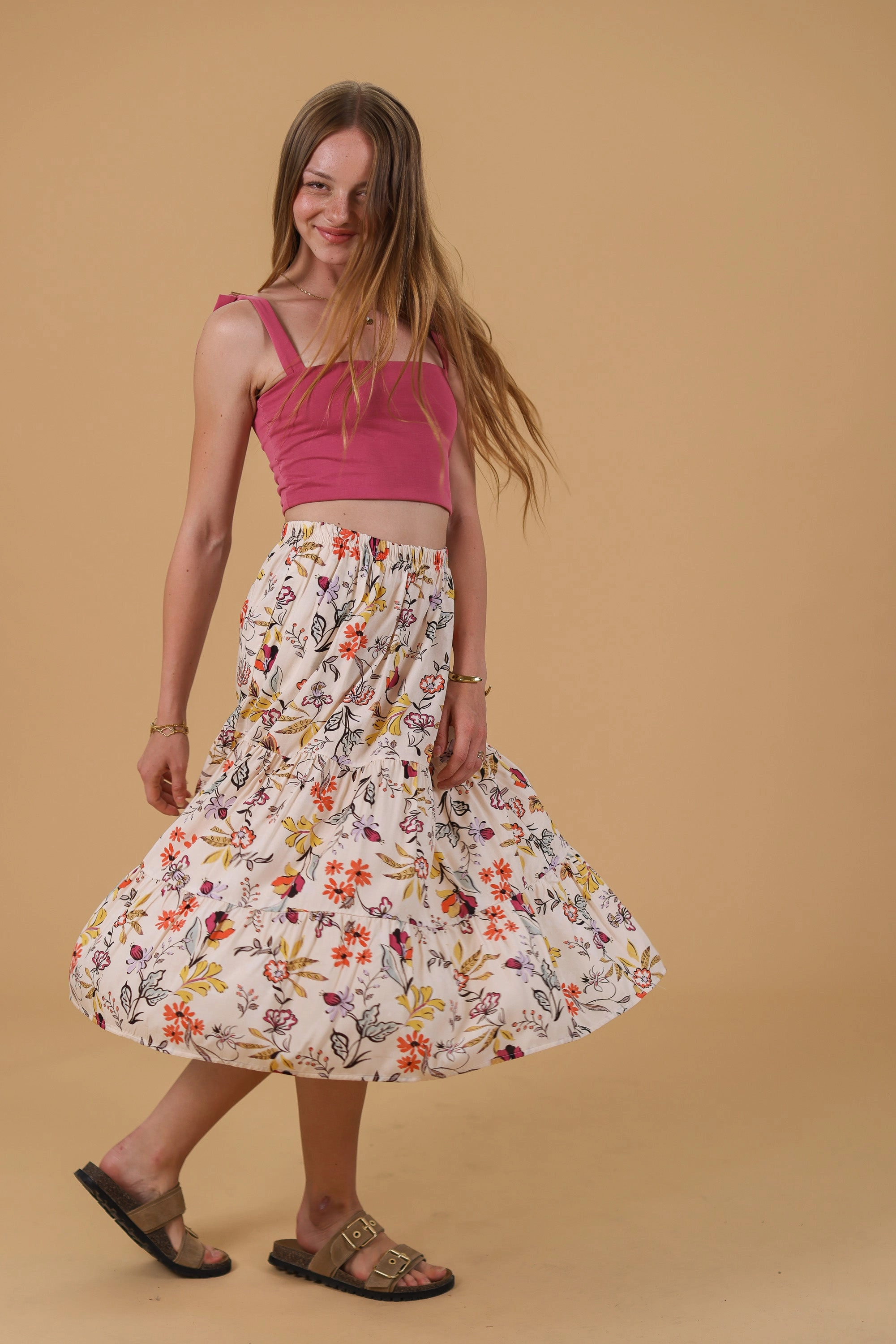 Skirt Martha Pastel Floral Crochet Style