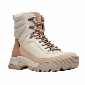 Anti Odor All Day Worker Secure Strap Clarks Women's ATL Hiketop GoreTex Boots - Ivory