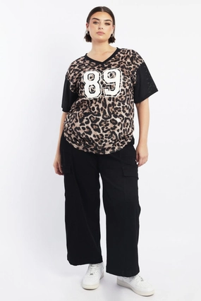 Neutral Look Black Stretch Cotton Elastic Waist Cargo Pants