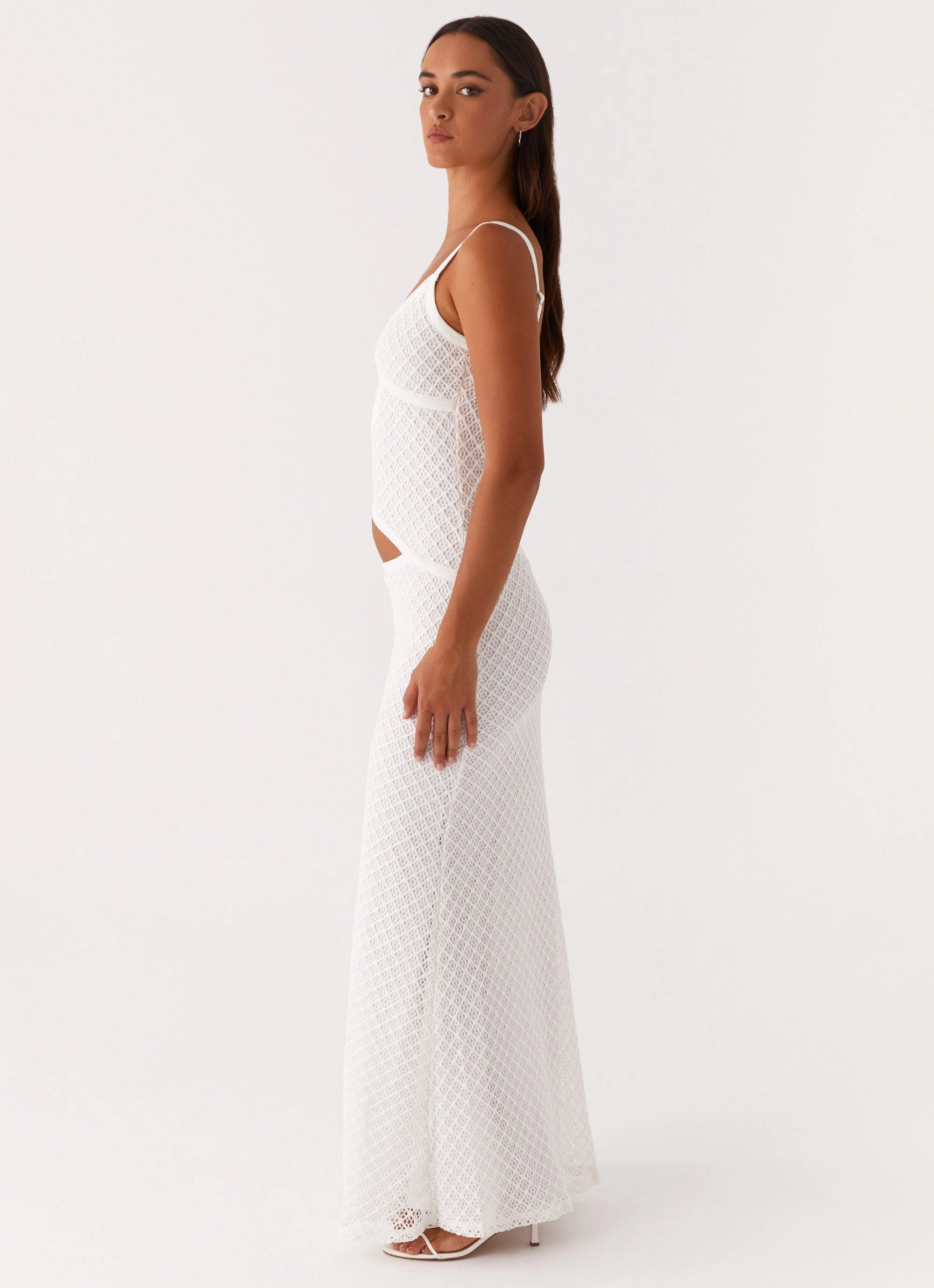 Beach Moment Jocelyn Maxi Dress - White Crochet