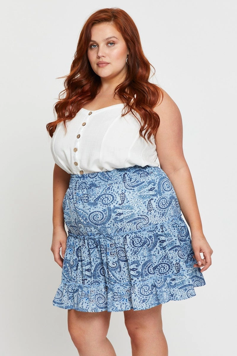 Outfit Moodboard Paisley Pr Mini Wrap Skirt Ruffle Hem