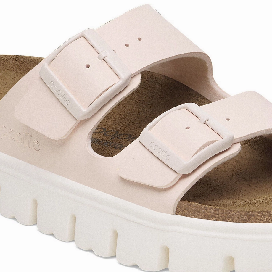 Relax Comfort Fit Walking Fit Papillio by Birkenstock Women's Arizona Birko-Flor Chunky Sandal - Light Rose