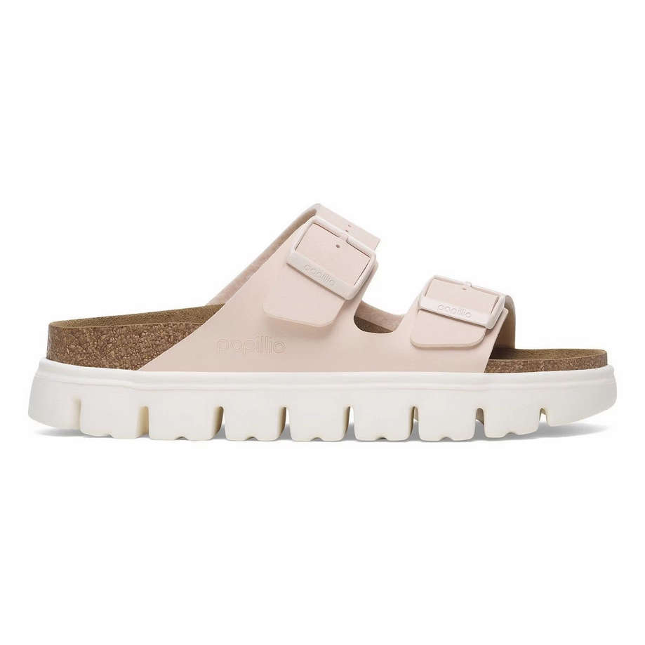 Papillio by Birkenstock Women's Arizona Birko-Flor Chunky Sandal - Light Rose Preppy Pop Light Breathable