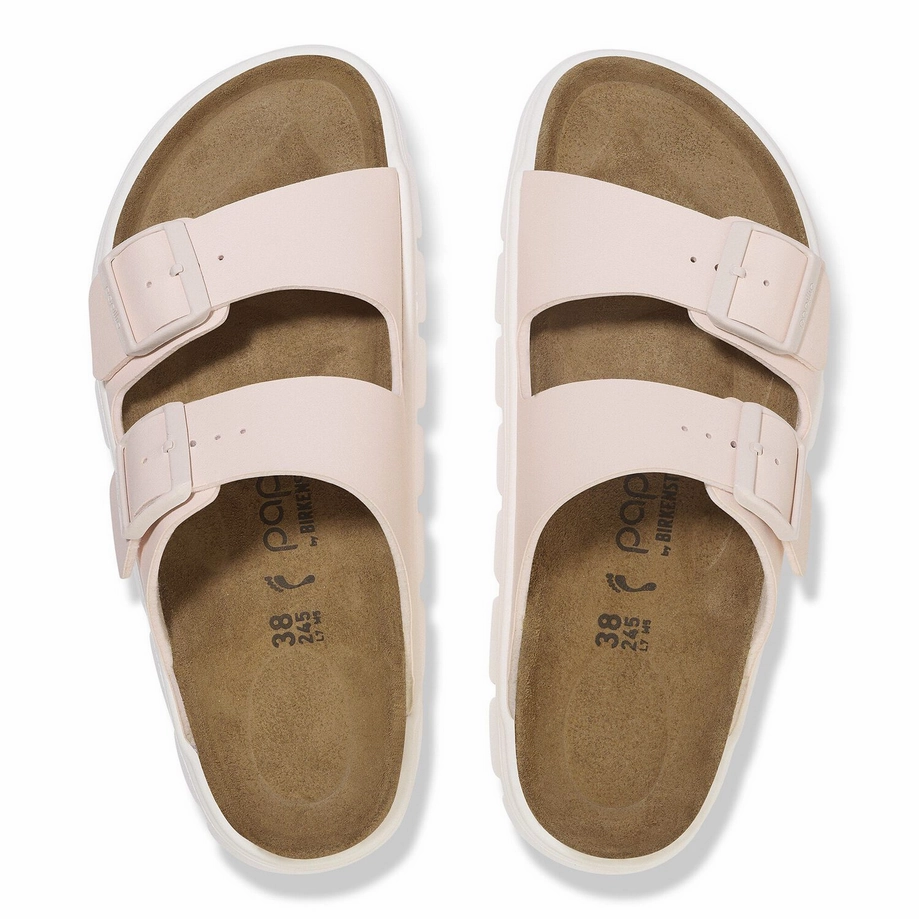 Silver Glow City Wear Papillio by Birkenstock Women's Arizona Birko-Flor Chunky Sandal - Light Rose