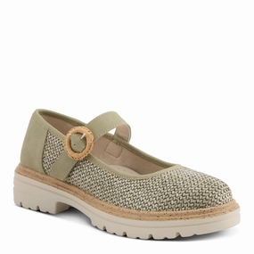 Patrizia by Spring Step Demure Mary Jane Shoe - Sage Green Turn Hike Color Fun