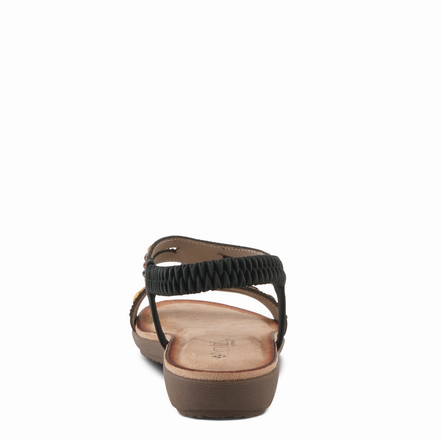 High Rebond Foam Patrizia by Spring Step Women's Ponyo Slip-on Leather Sandal - Black