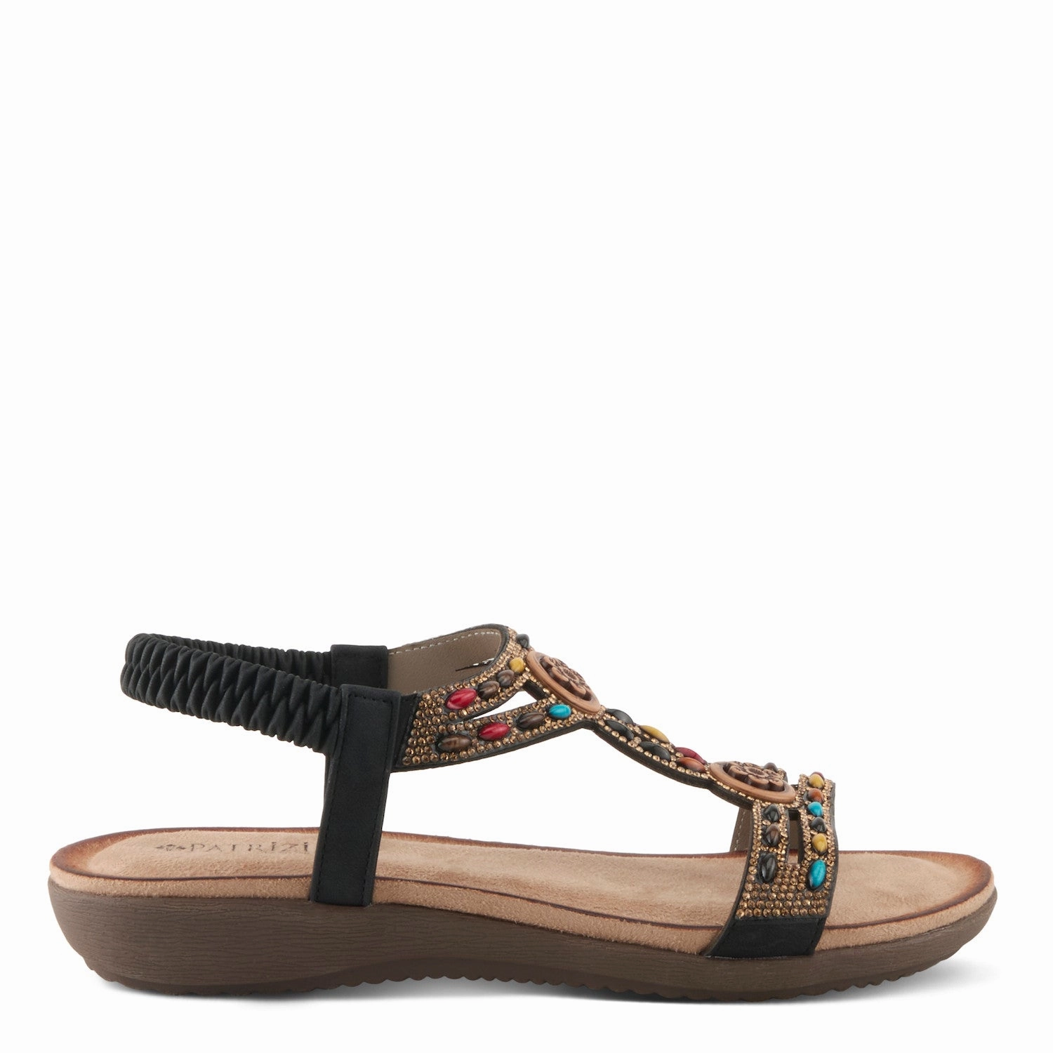 High-Performance Footwear All Day Comfort Padding Patrizia by Spring Step Women's Ponyo Slip-on Leather Sandal - Black