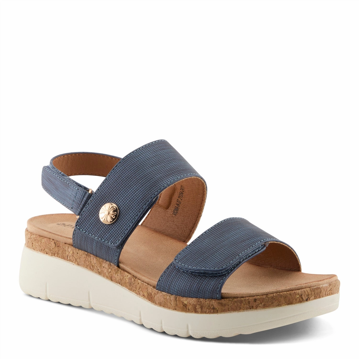 Durable Comfort Water Friendly Design Patrizia by Spring Step Women's Viona Slingback Wedge Sandal - Navy