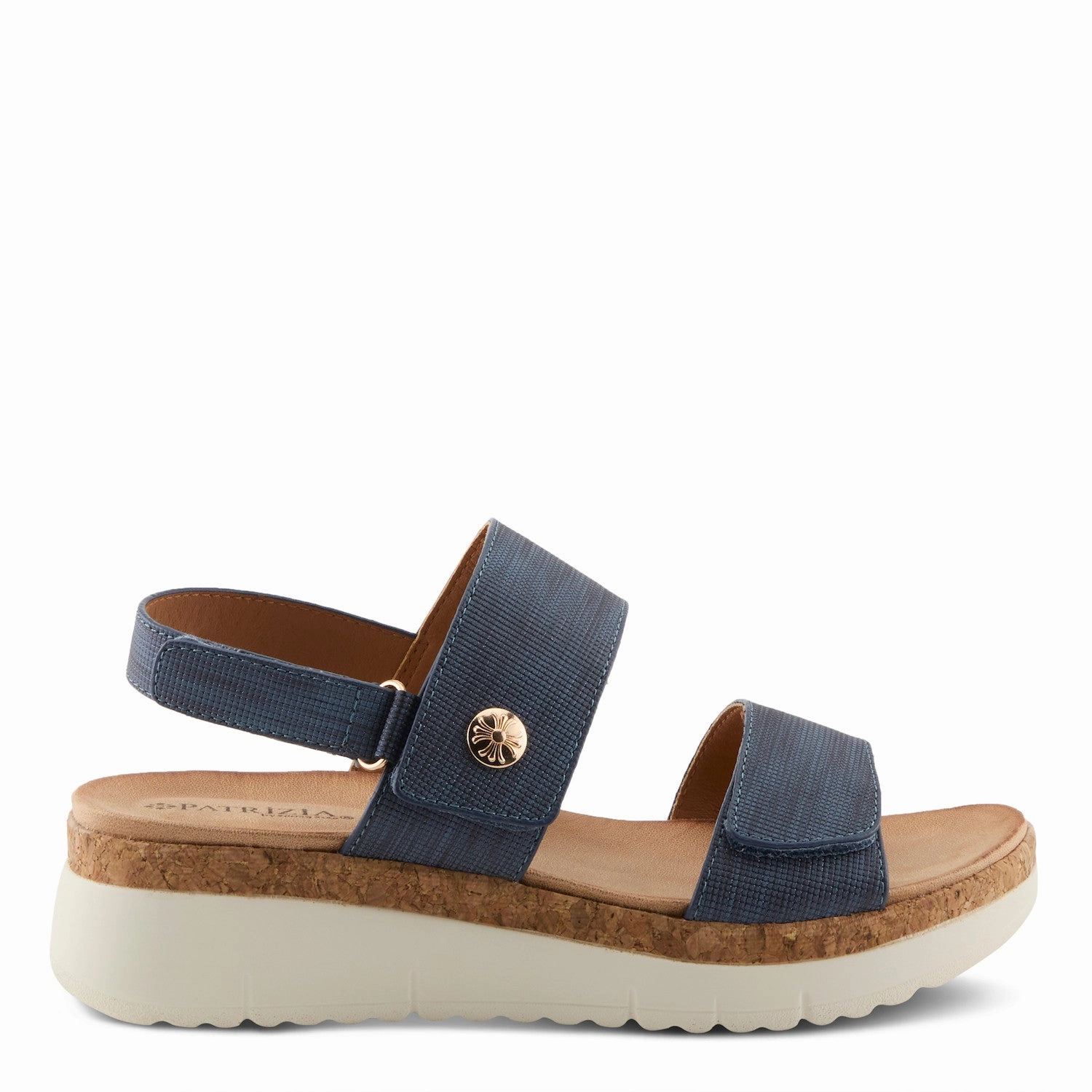 Lightweight Construction Patrizia by Spring Step Women's Viona Slingback Wedge Sandal - Navy
