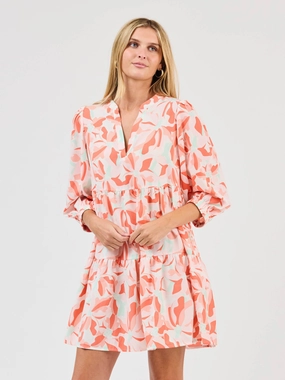 Textured Flow FINAL SALE - Cooper Dress | Botanical Bliss White