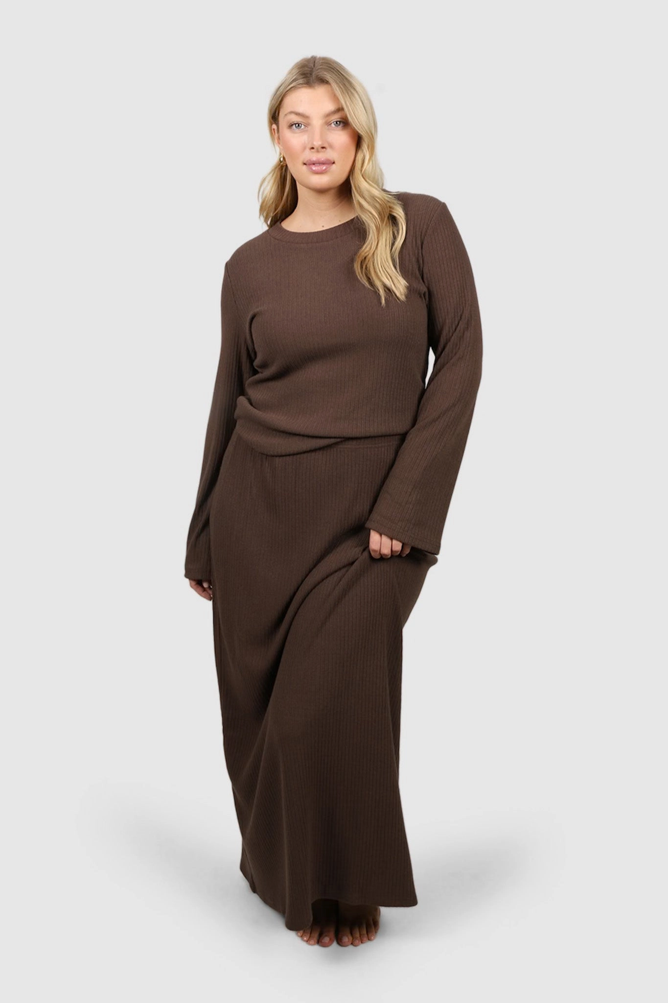 PETRA SKIRT COCOA Easy Layer Travel Friendly