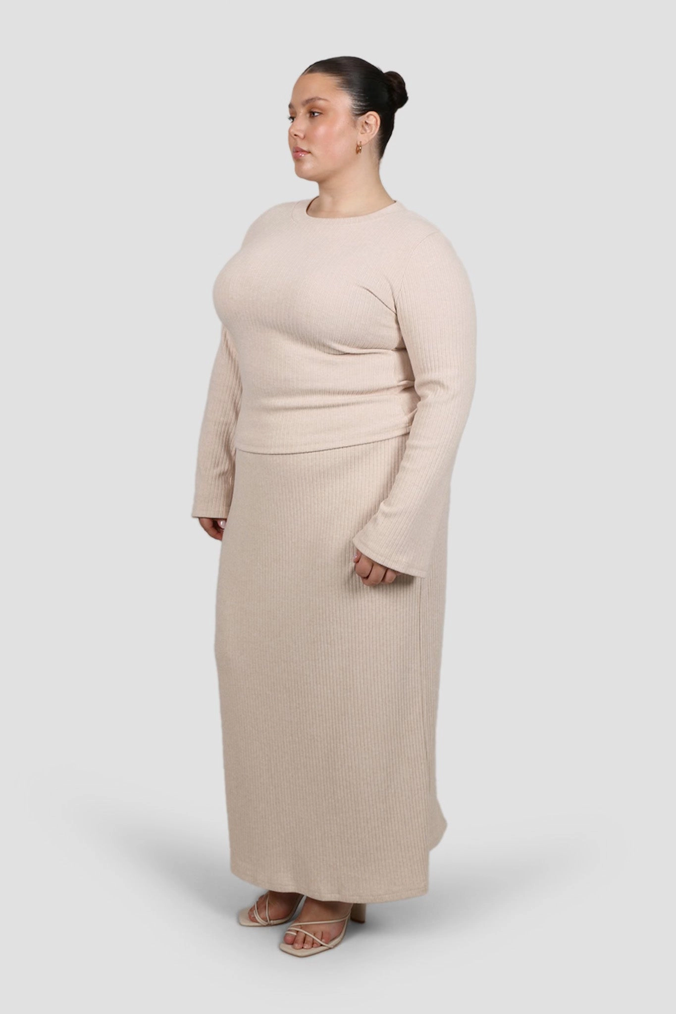 PETRA SKIRT OAT Trendy Mood Roll Up Hem
