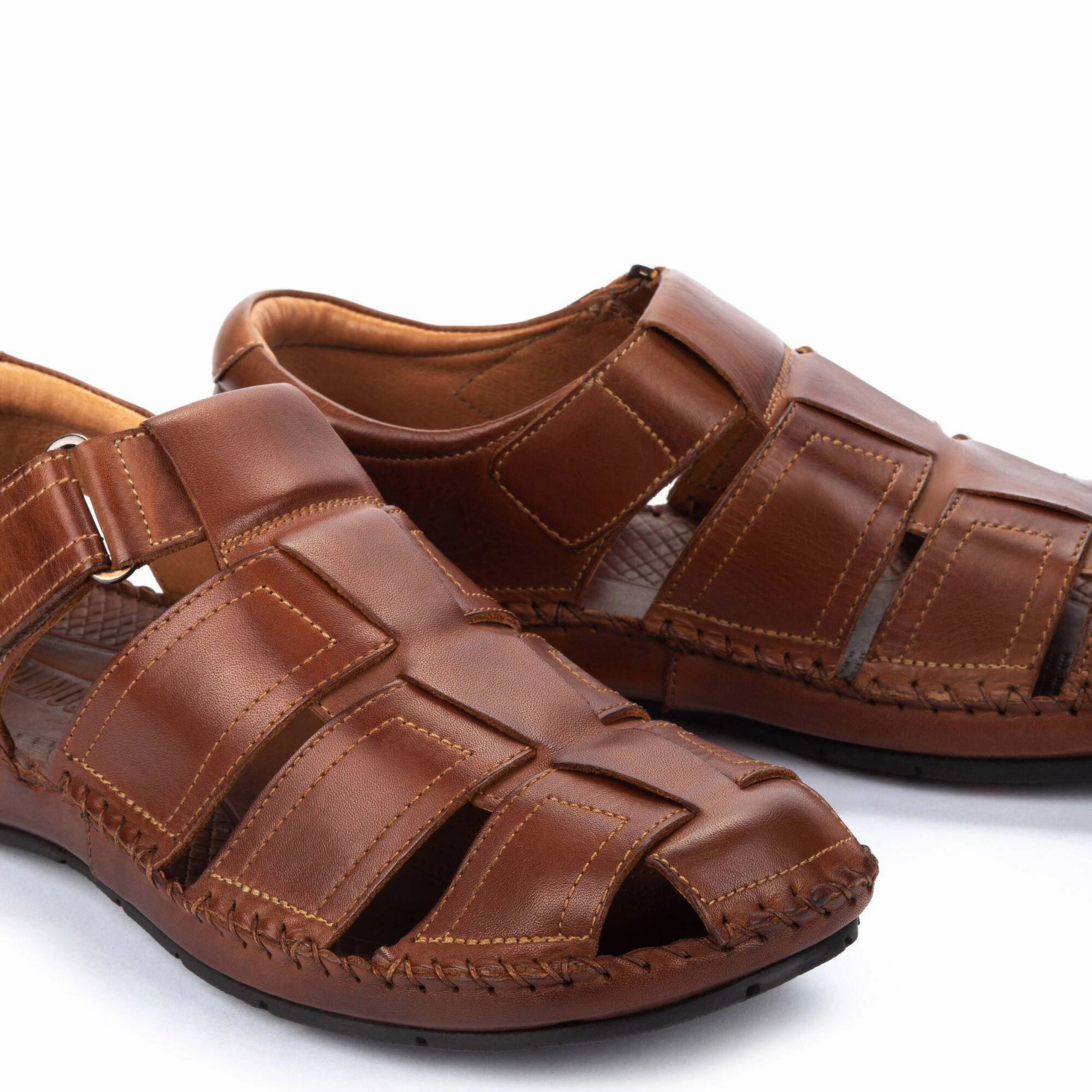 Elegant Shoes Ventilation holes Pikolionos Men Tarifa Fisherman Strap Sandal - Cuero