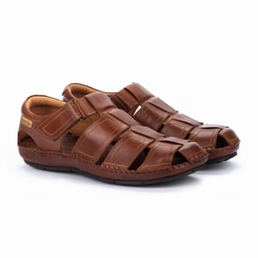 Comfortable And Practical Pikolionos Men Tarifa Fisherman Strap Sandal - Cuero
