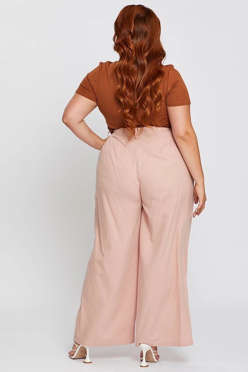 NonChafingEdges Tall Length Pink High Waist Wide Leg Pant