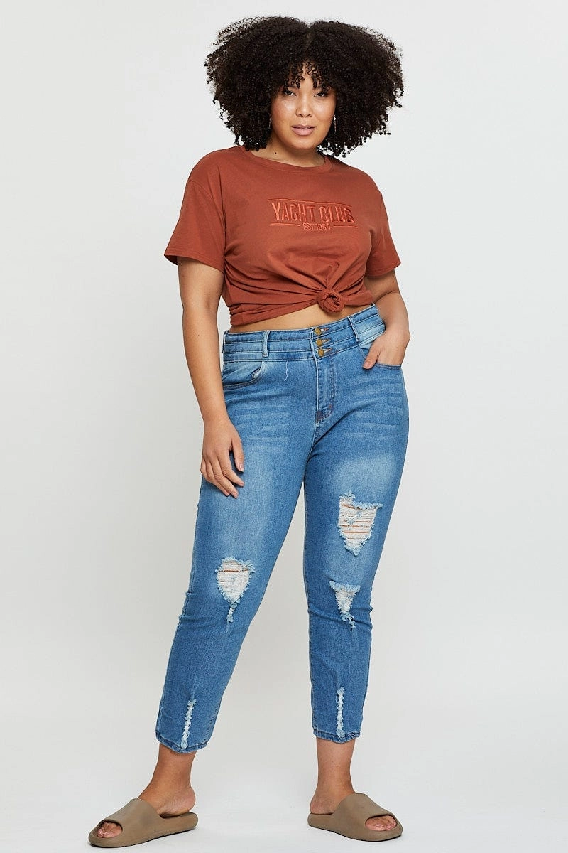 Timeless Design Placement Cotton T-shirt Yatch Club Embroidered Short Sleeve