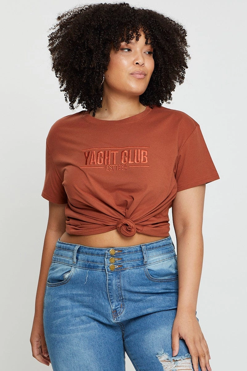 Timeless Top Placement Cotton T-shirt Yatch Club Embroidered Short Sleeve