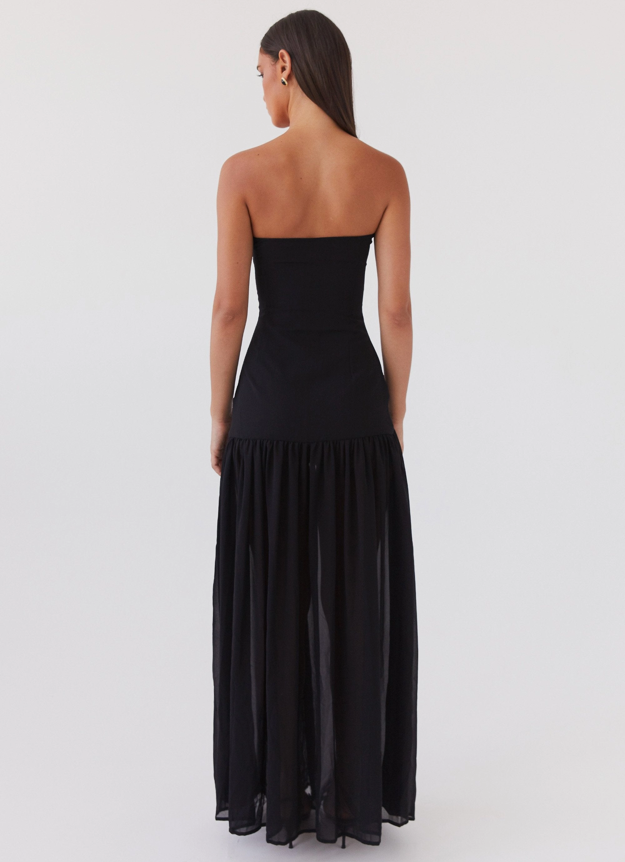 Eden Strapless Maxi Dress - Black Urban Fit Leg-Lengthening