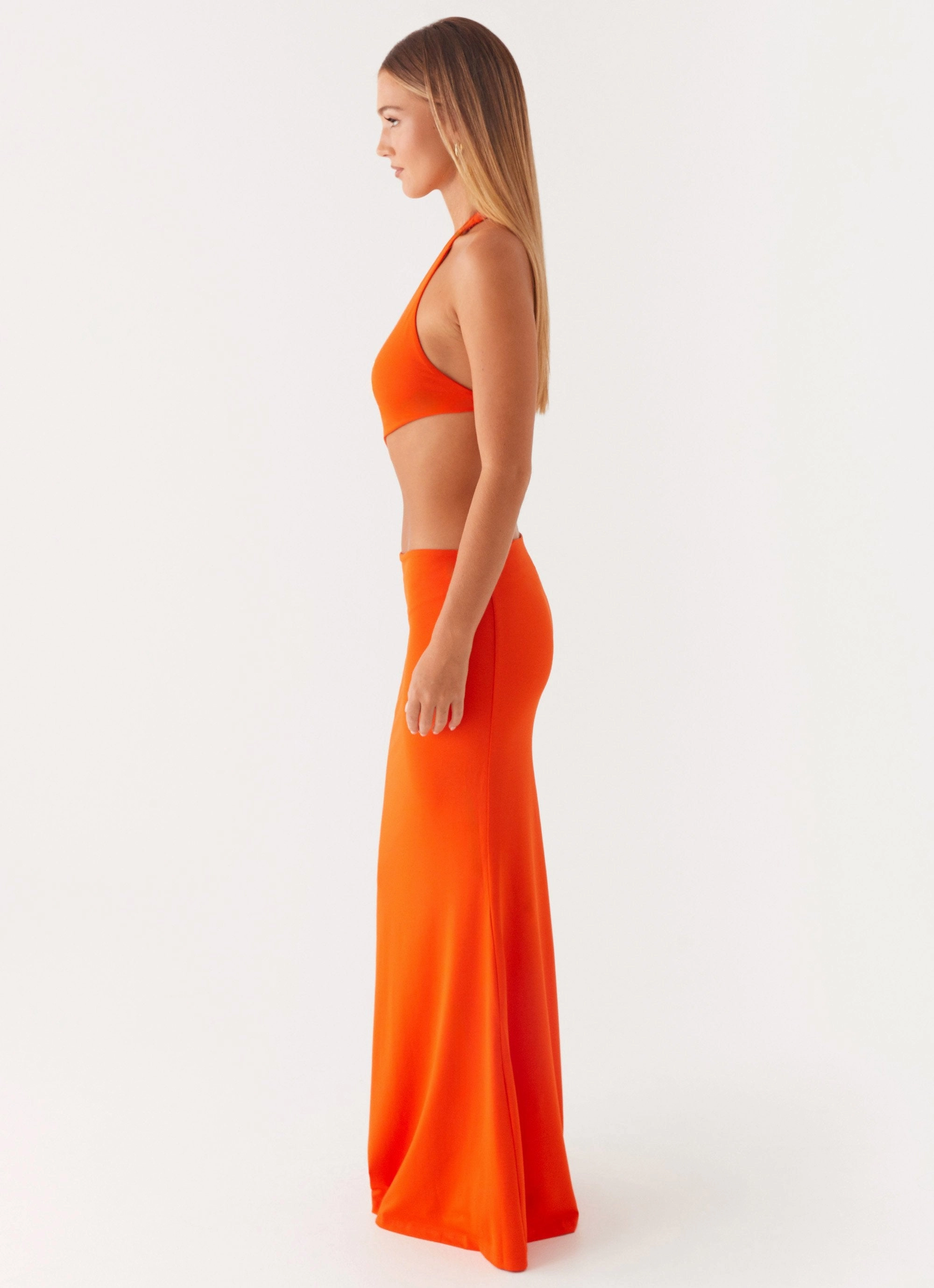 Reasons To Stay Cut Out Maxi Dress - Orange Tonal-Panel